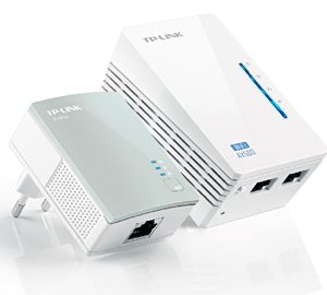 Kit 2 Adap PowerLine TP-Link 600Mbps c/Wir n 300Mbps