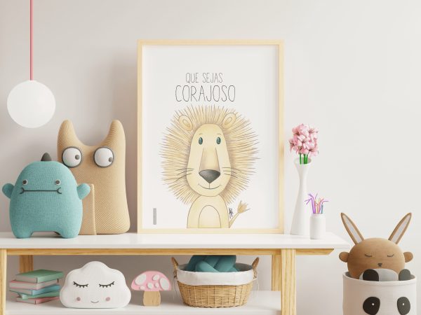Quadro em tela leão